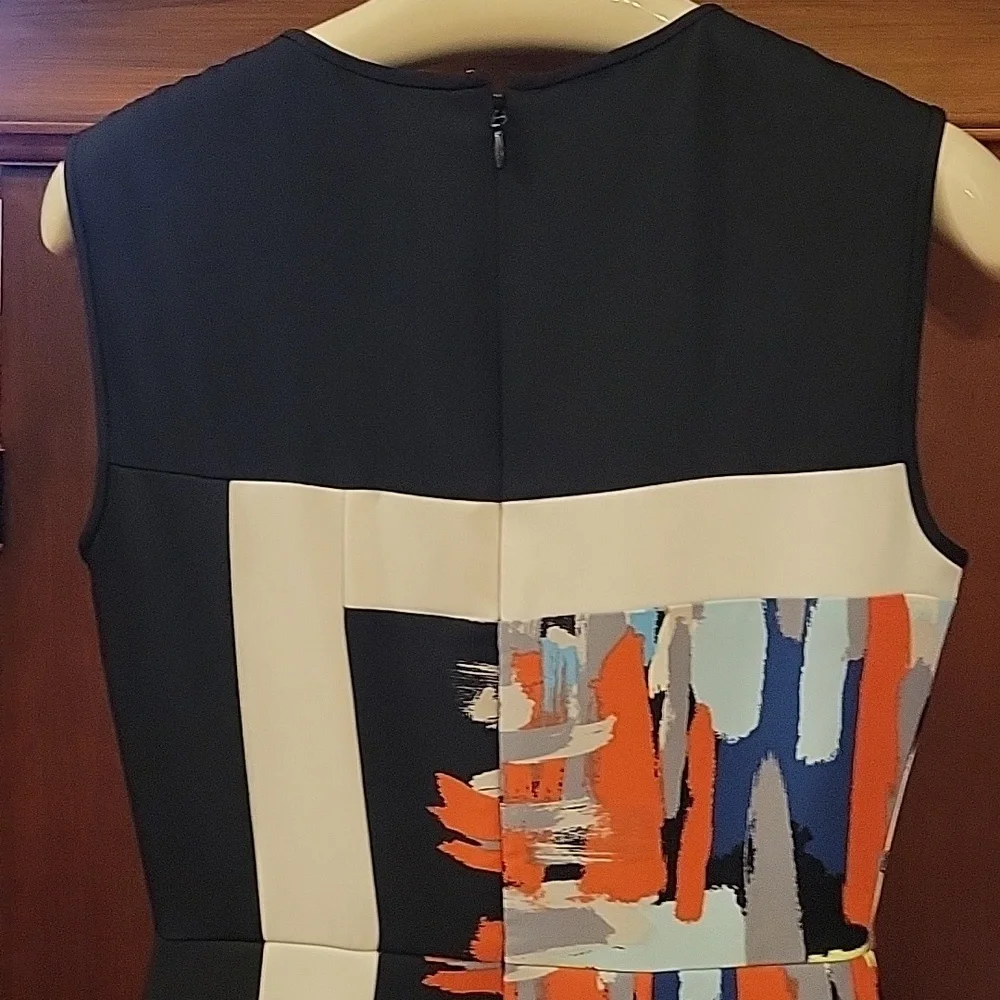 BCBGMaxAzria Sleeveless "Alessandra" Asymmetrical Handkerchief Peplum Mini Dress - Picture 6 of 14